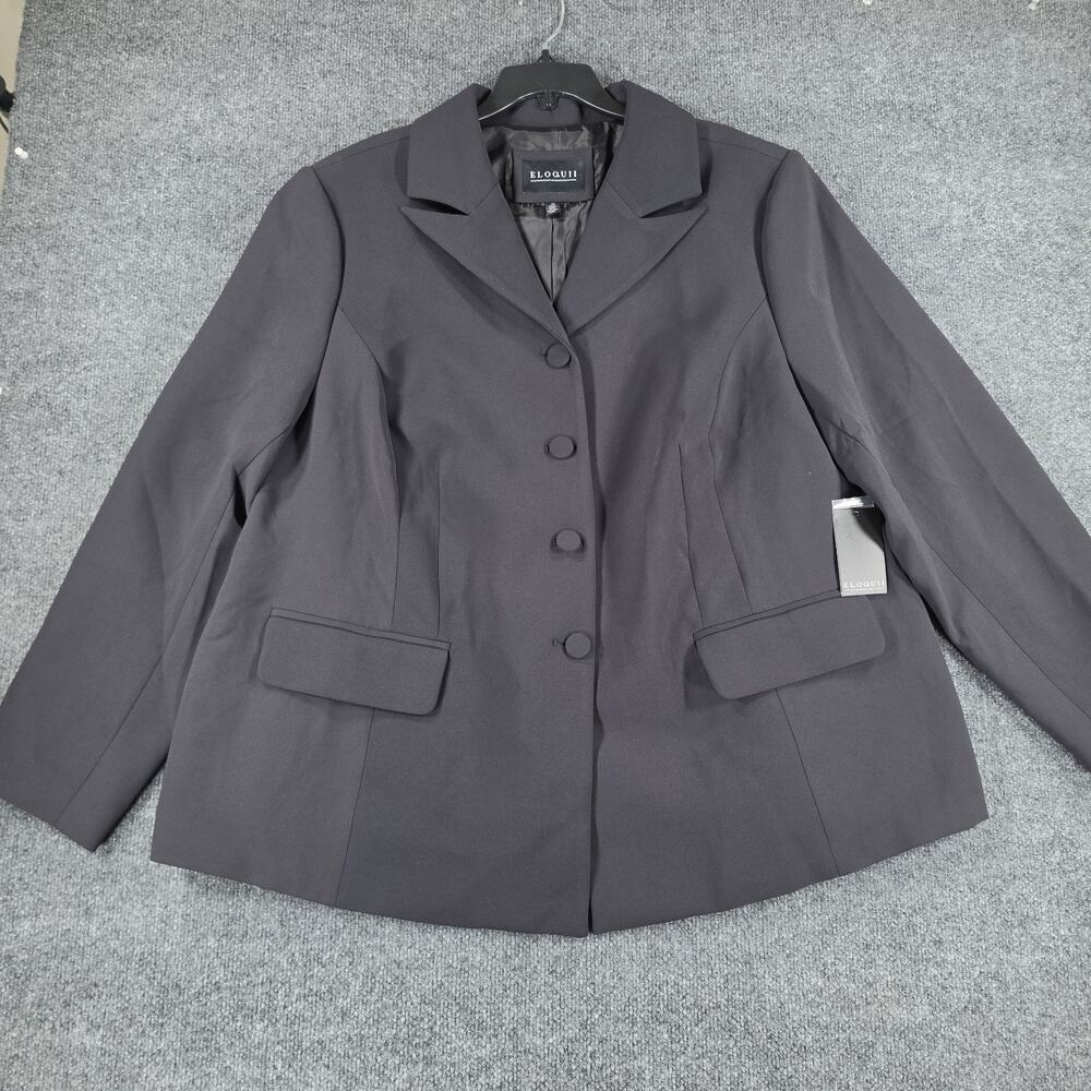 ELOQUII Women's Size 22 Black Blazer Jacket NWT Plus Size Tailored Career